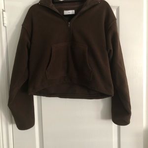 Tna 1/2 Polar Zip Sweater - Rich Mocha Brown